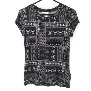 H&M Aztec Print Short Sleeve Tee